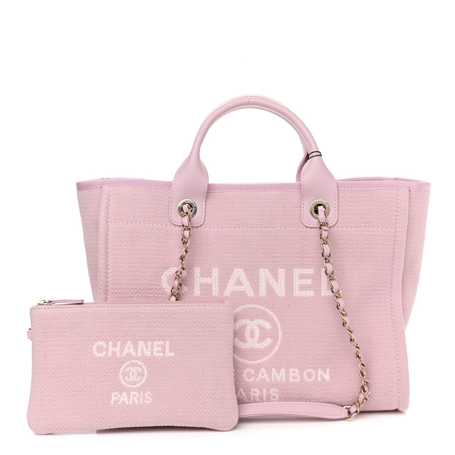 Chanel Mixed Fibers Small Deauville Tote Pink 1 of 11