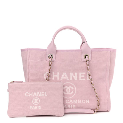 Chanel Mixed Fibers Small Deauville Tote Pink 1 of 11