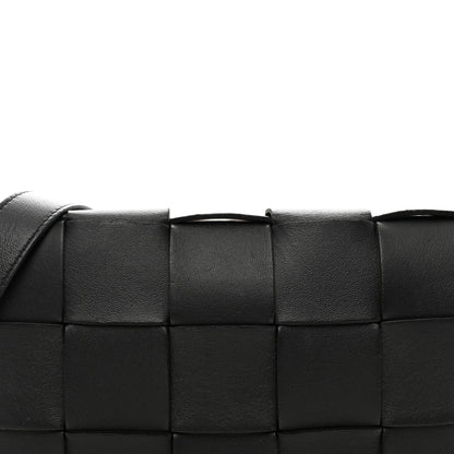 Bottega Veneta Lambskin Maxi Intrecciato Cassette Crossbody Bag Black 5 of 10