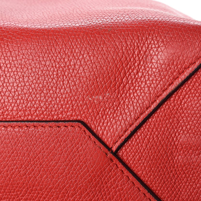 Balenciaga Grained Calfskin Plate Hardware Papier A6 Zip Around Tote Rouge Houx 16 of 16