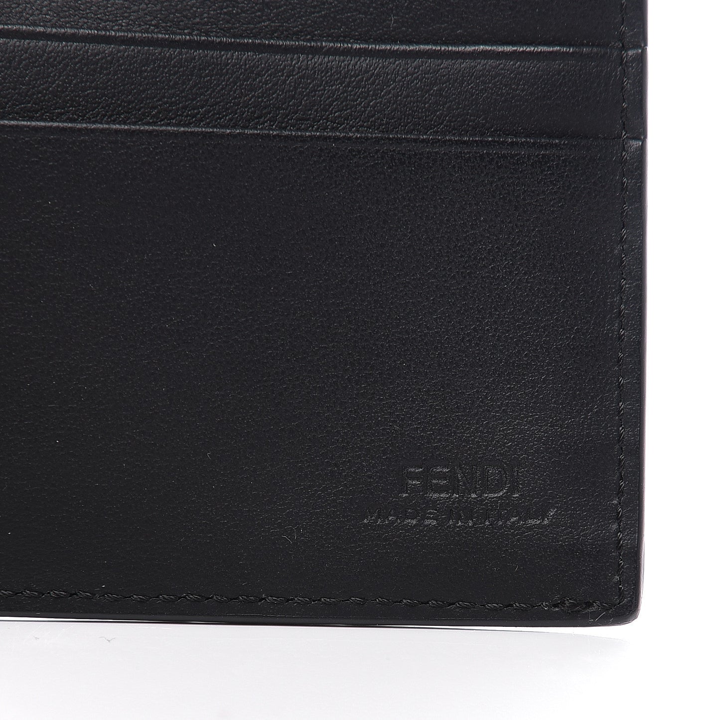 Vitello FF 1974 Embossed Bi-Fold Wallet Maya Black