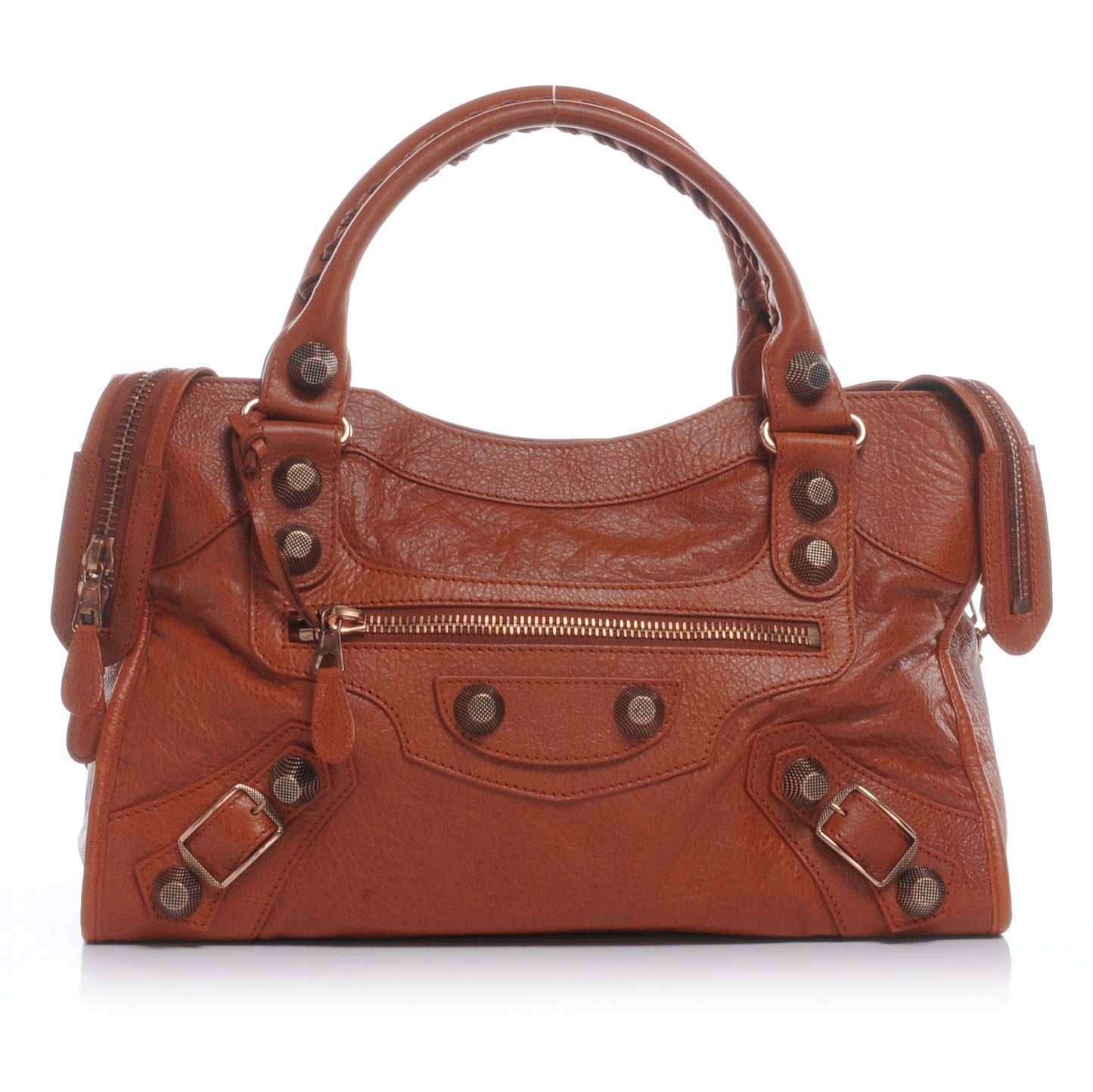 Agneau Giant 21 Rose Gold Hardware City Orange Brulee