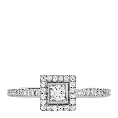 Tiffany Platinum Diamond .15ct Soleste Princess Cut Engagement Ring 51 5.75 1 of 6