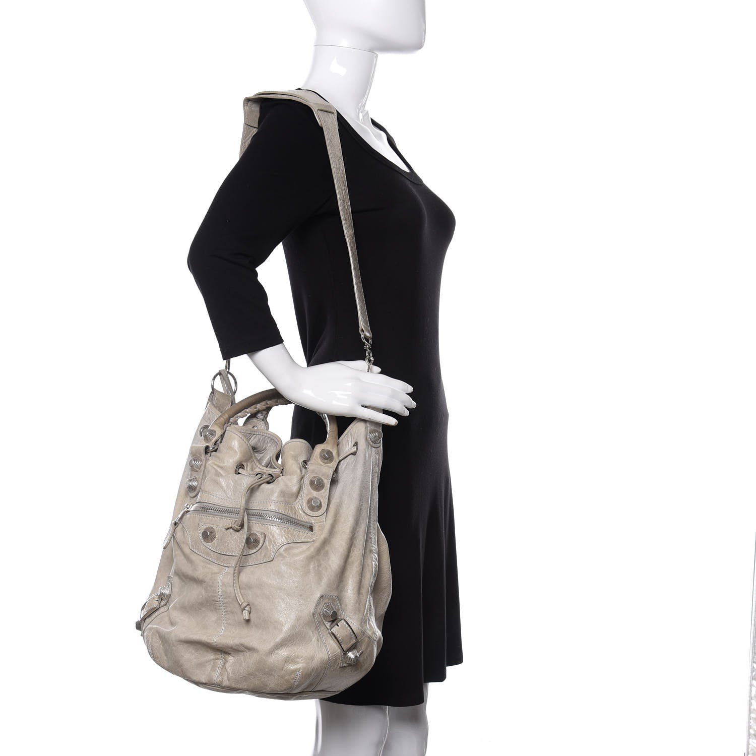 Balenciaga Agneau Giant 21 Silver Hardware Hardware Pompon Natural 2 of 18