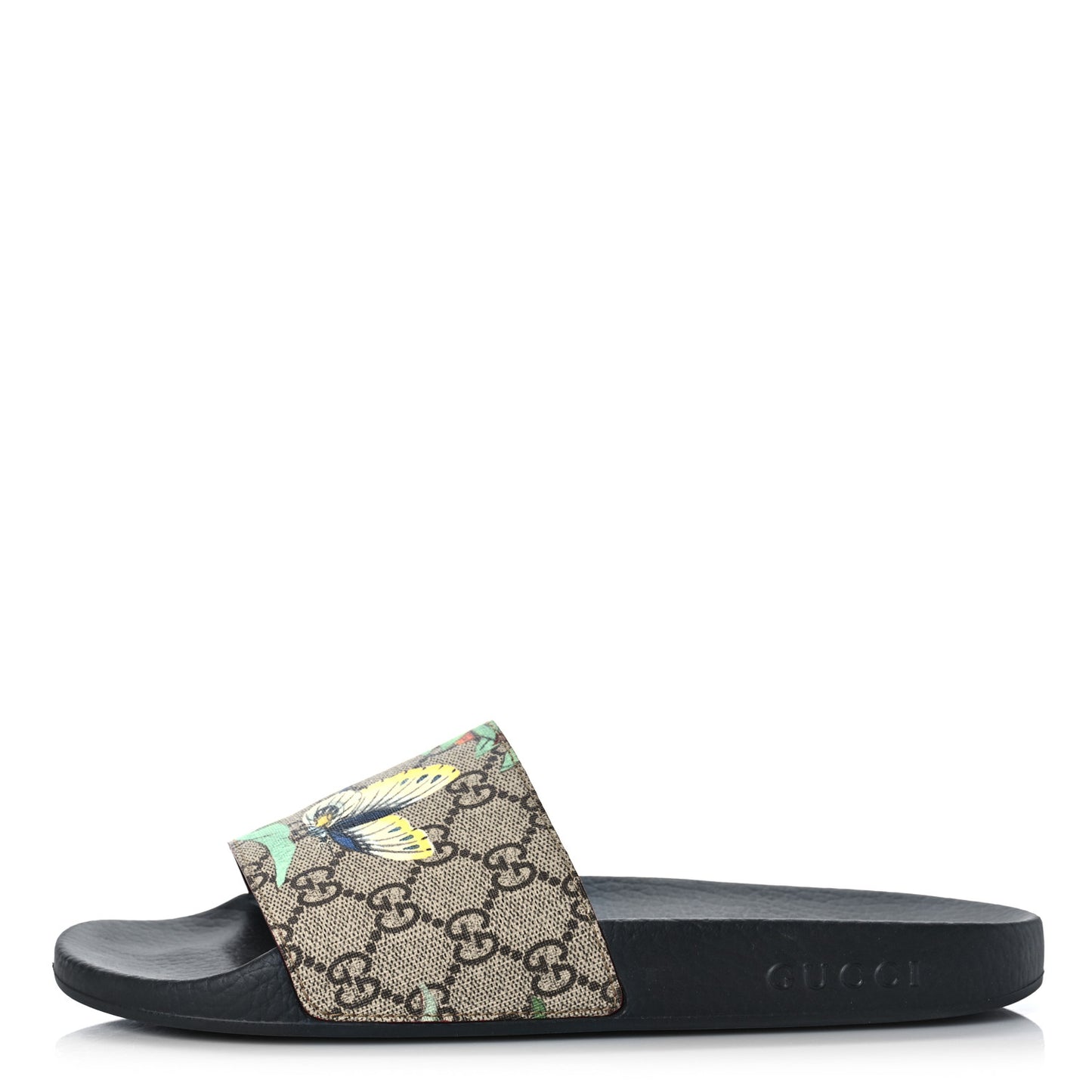 GG Supreme Monogram Tian Womens Slide Sandals 40 Beige Multicolor