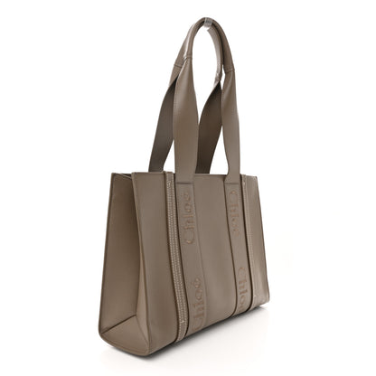 Chloe Calfskin Medium Woody Tote Army Green 3 of 13