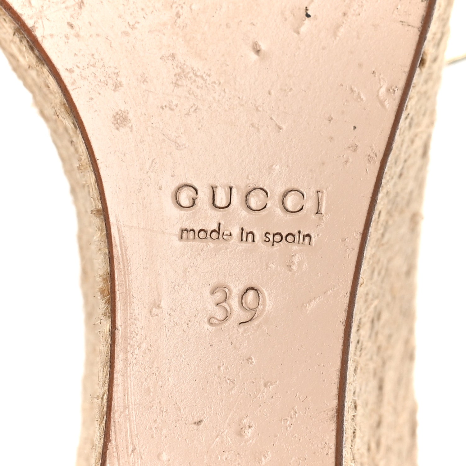 Gucci Galassia Horsebit Platform Espadrille Wedge Sandals 39 Platino 7 of 9