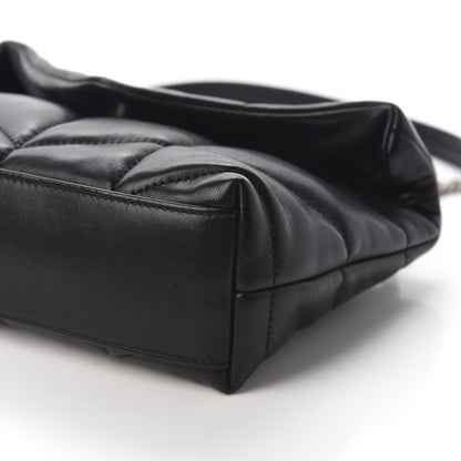 Saint Laurent Lambskin Quilted Toy Loulou Puffer Monogram Chain Satchel Black 7 of 7