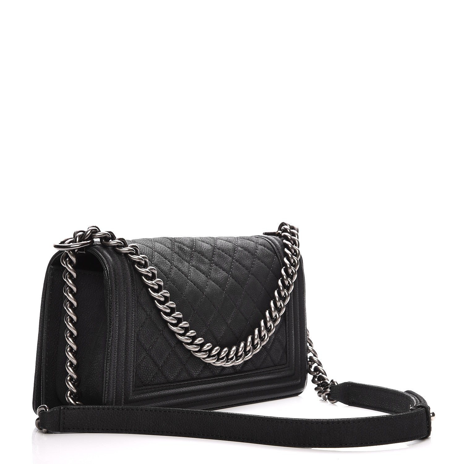 Chanel Iridescent Caviar Quilted Medium Boy Flap Black 3 of 12