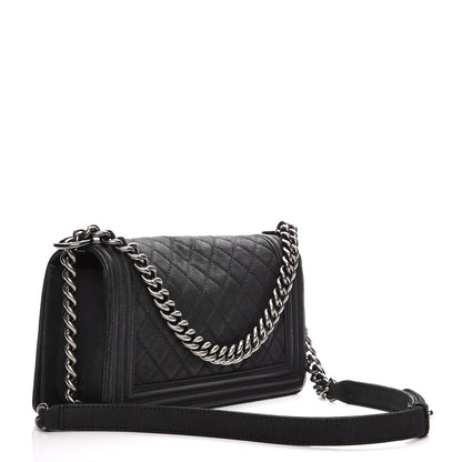 Chanel Iridescent Caviar Quilted Medium Boy Flap Black 3 of 12