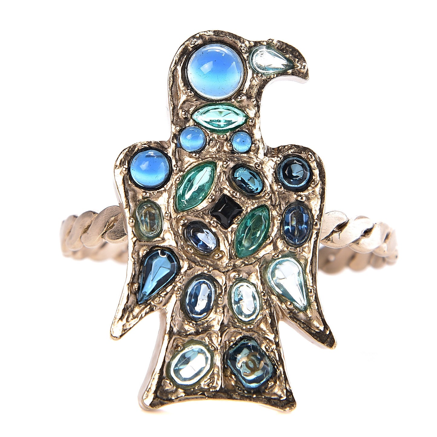 Crystal Bird Bracelet Blue Gold