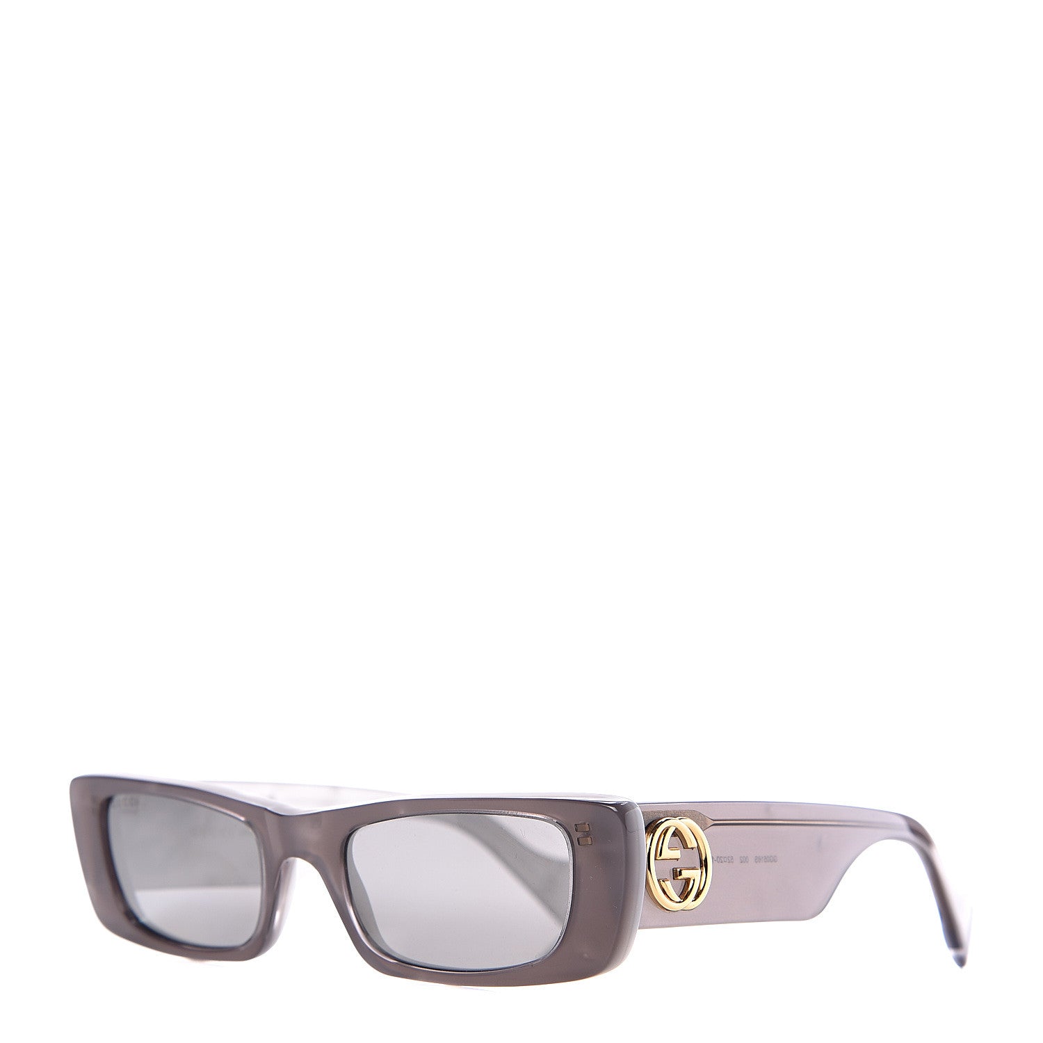 Gucci Acetate Rectangular GG0516S Sunglasses Grey Gold 1 of 8