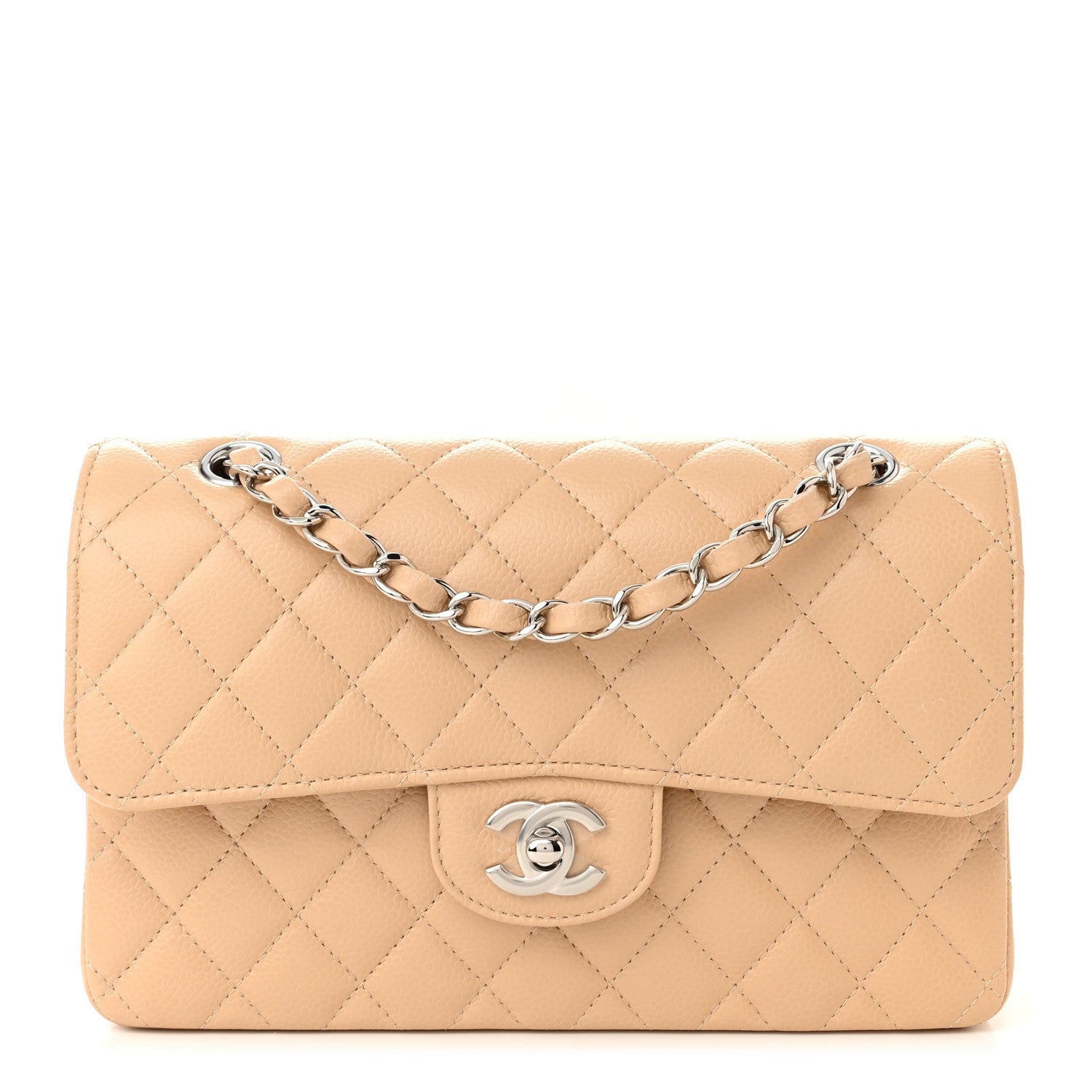 Chanel Caviar Quilted Small Double Flap Beige 1 of 11