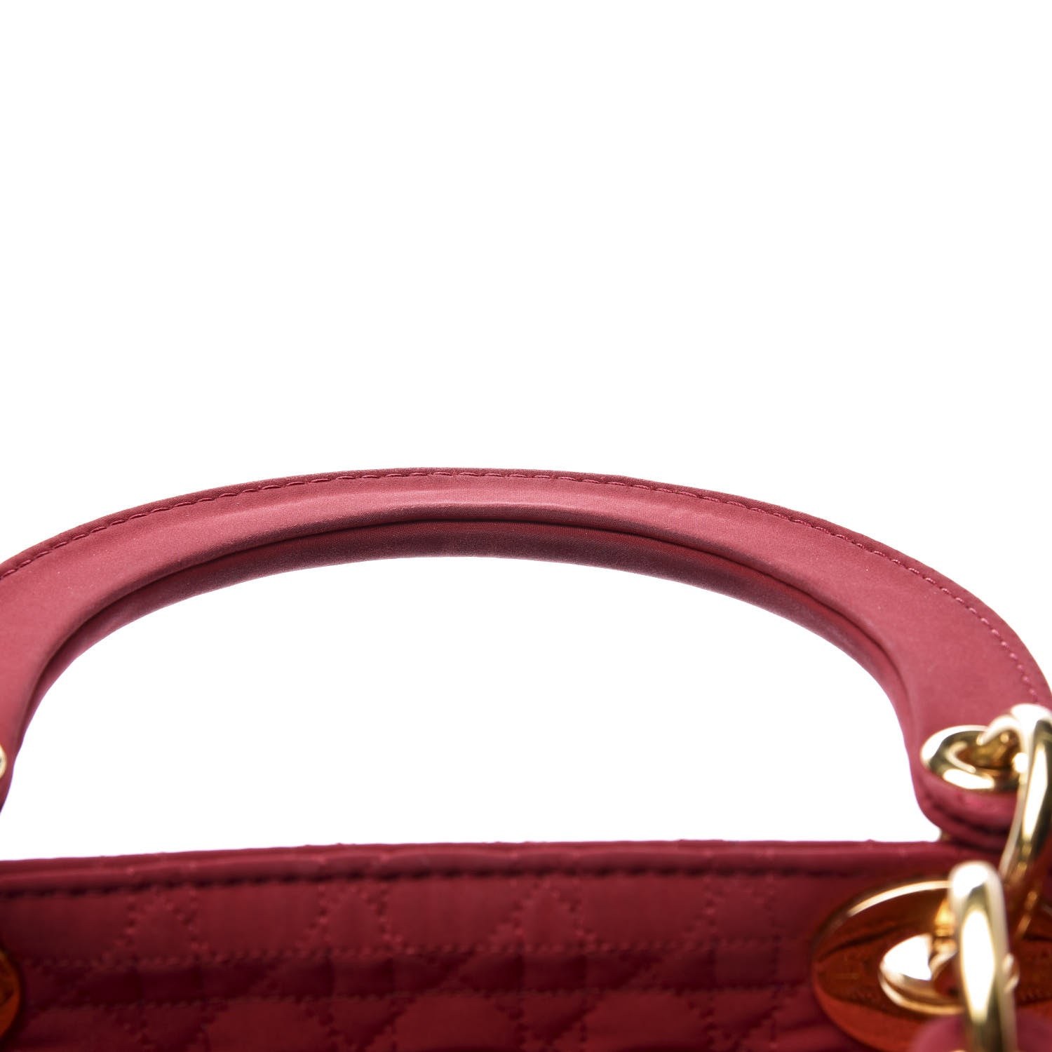 Christian Dior Nylon Cannage Large Lady Dior Red 10 of 12
