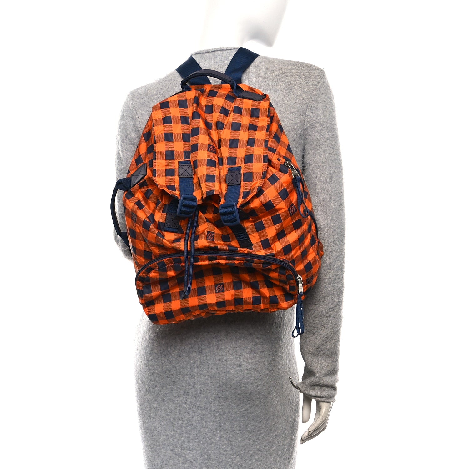 Louis Vuitton Nylon Damier Masai Adventure Practical Backpack Orange 2 of 9