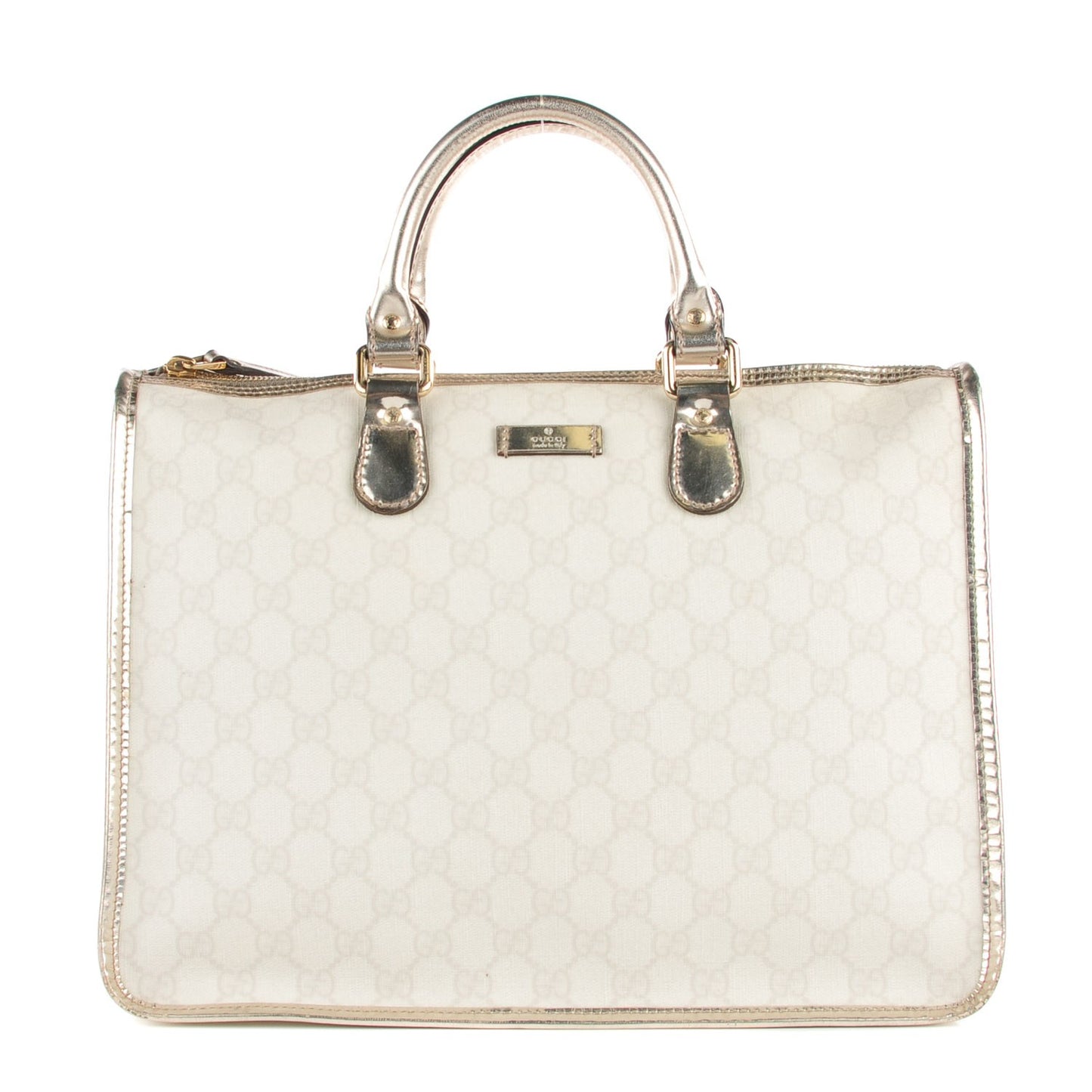 GG Plus Monogram Medium Joy Tote Bag White