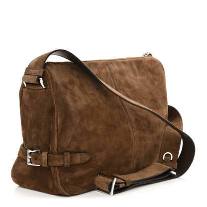 Prada Scamosciato Suede Shoulder Bag Cacao 3 of 9