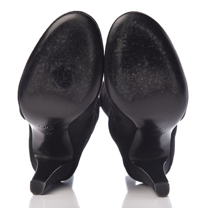 Chanel Suede Short Boots 38 Black 7 of 10