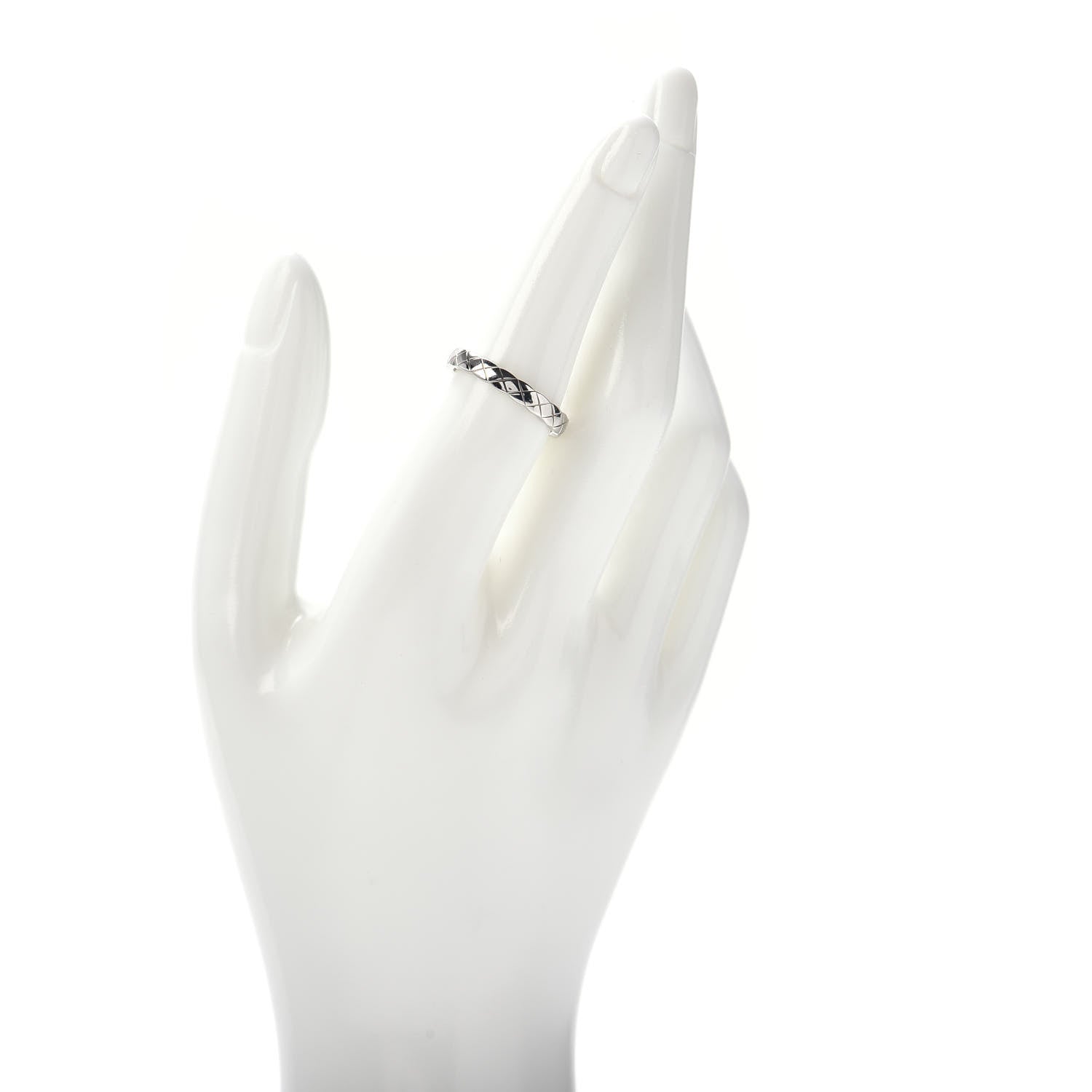 Chanel 18K White Gold Mini Coco Crush Ring 54 6.75 2 of 5
