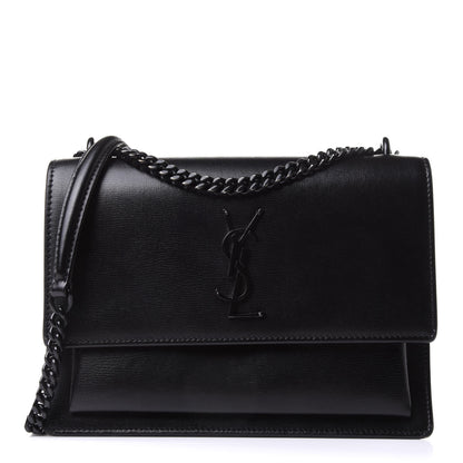 Saint Laurent Calfskin Medium Monogram Sunset Black 1 of 20