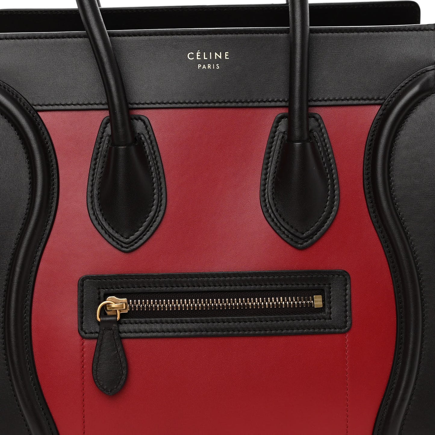Smooth Calfskin Micro Tri-Color Luggage Micro Red