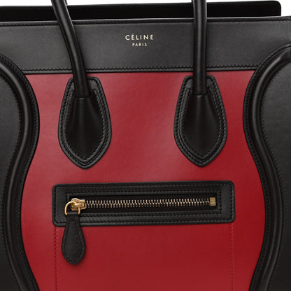 Celine Smooth Calfskin Micro Tri-Color Luggage Micro Red 7 of 9