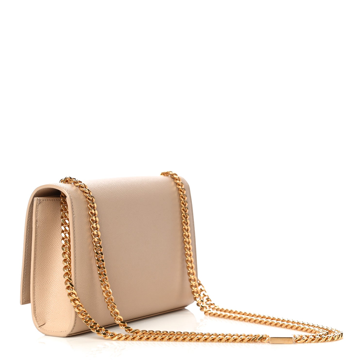 Saint Laurent Grain De Poudre Small Monogram Kate Satchel Nude Powder 3 of 10