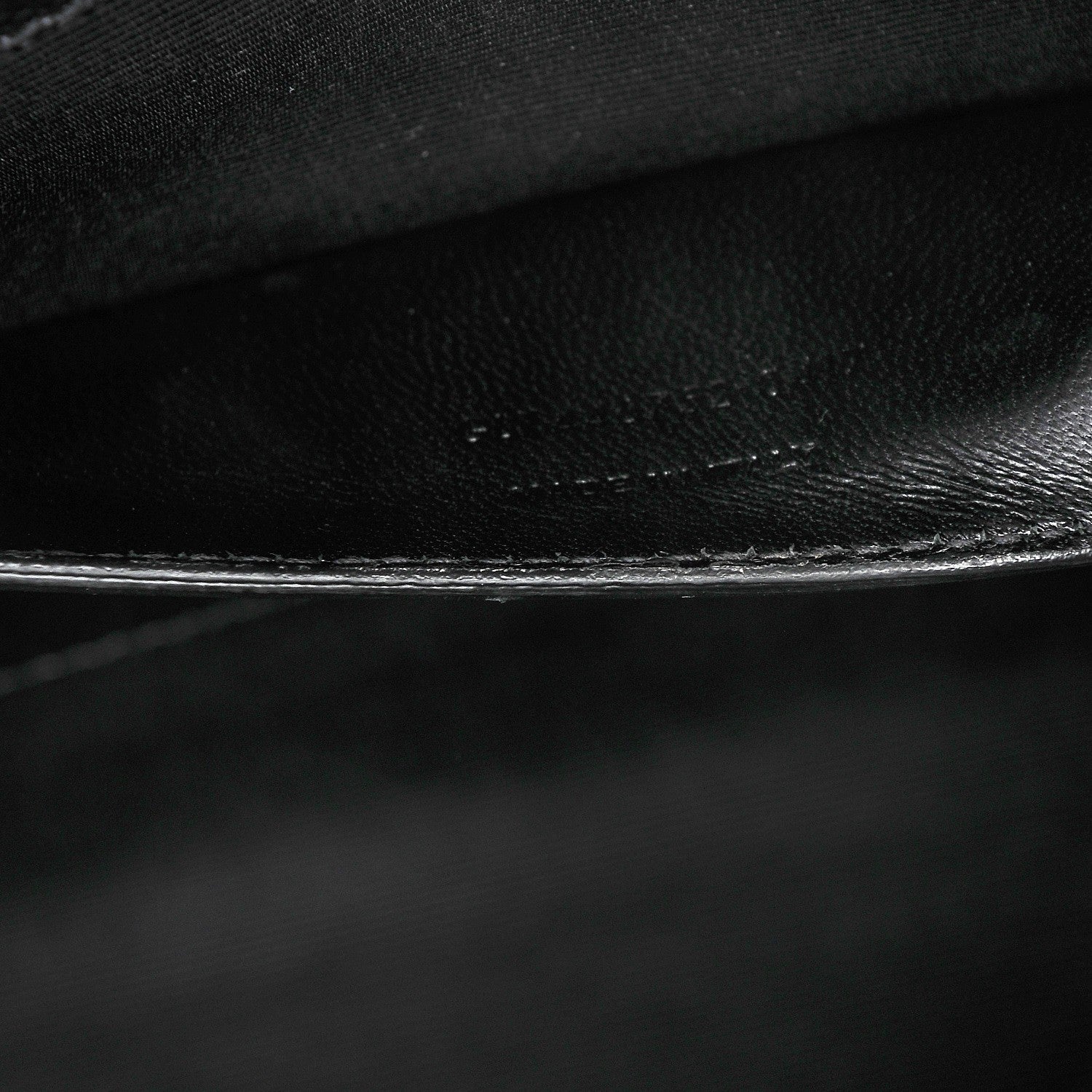 Saint Laurent Grain De Poudre Large Classic Monogram Kate Satchel Black 7 of 7