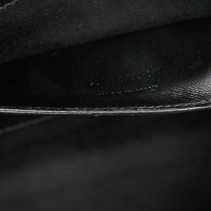 Saint Laurent Grain De Poudre Large Classic Monogram Kate Satchel Black 7 of 7