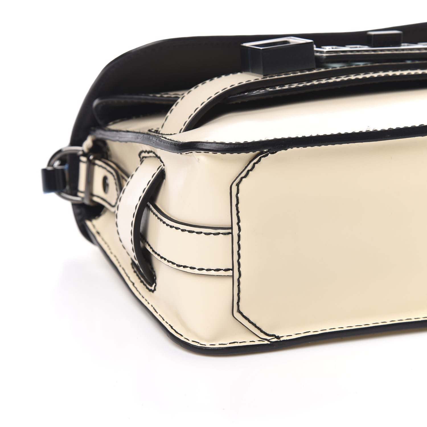 Proenza Schouler Spazzolato Mini PS11 Classic Shoulder Bag Ecru Black 7 of 8