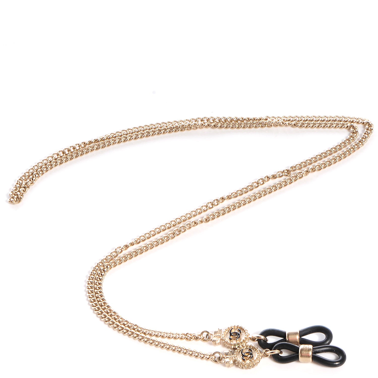 シャネル　CHANEL サングラスホルダー Chanel Chain Eyeglass Holder CC Gold 73632 – FASHIONPHILE
