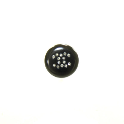 Chanel Crystal CC Button Earrings Black 4 of 5