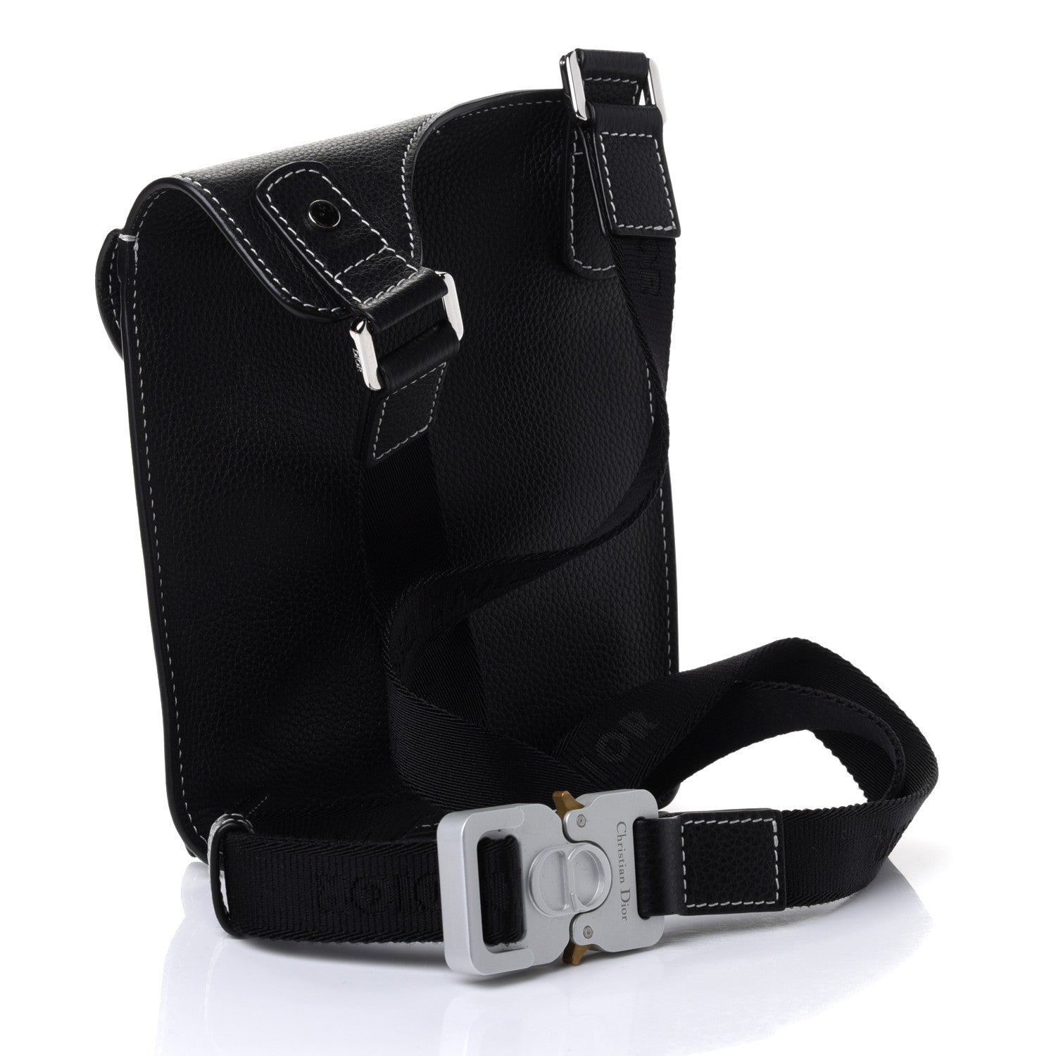 Christian Dior Calfskin Mens Messenger Bag Black 2 of 4