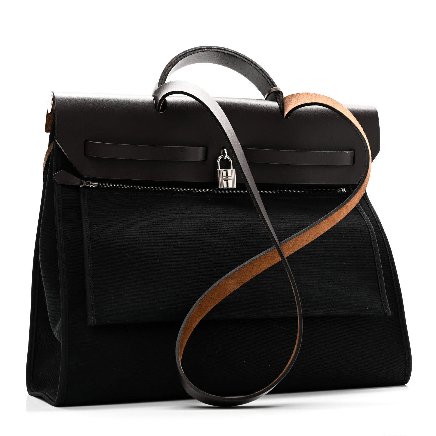 Hermes Toile Vache Hunter Herbag Zip 39 MM Black Ebene 4 of 12