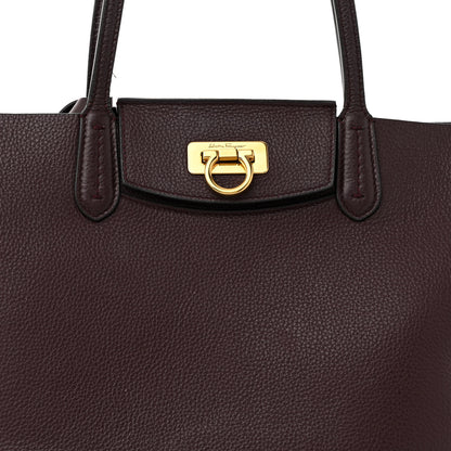 Salvatore Ferragamo Calfskin Travel Tote Burgundy 8 of 17