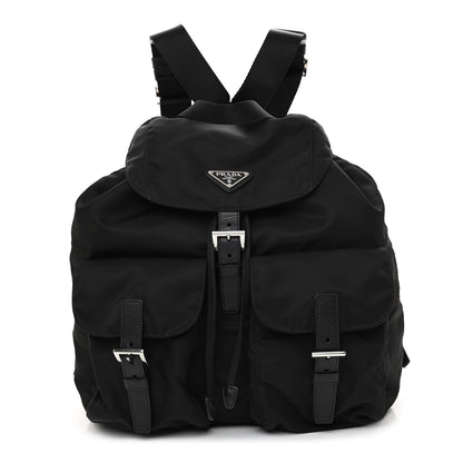 Prada Tessuto Nylon Saffiano Medium Backpack Black 1 of 9