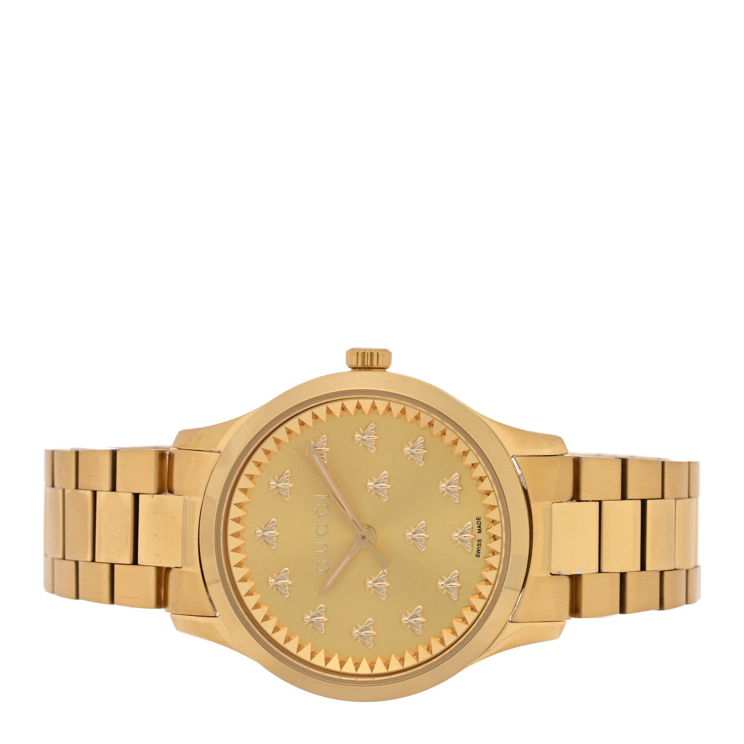 Gucci Stainless Steel 32mm G-Timeless Bee Quartz Watch Gold 2 of 5