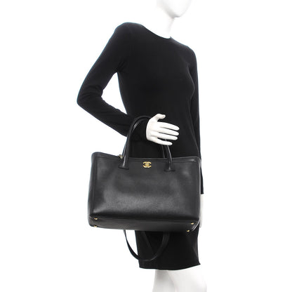 Chanel Calfskin Cerf Executive Shopper Tote Black 3 of 11