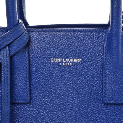 Saint Laurent Grained Calfskin Nano Sac De Jour Cobalt Blue 6 of 11