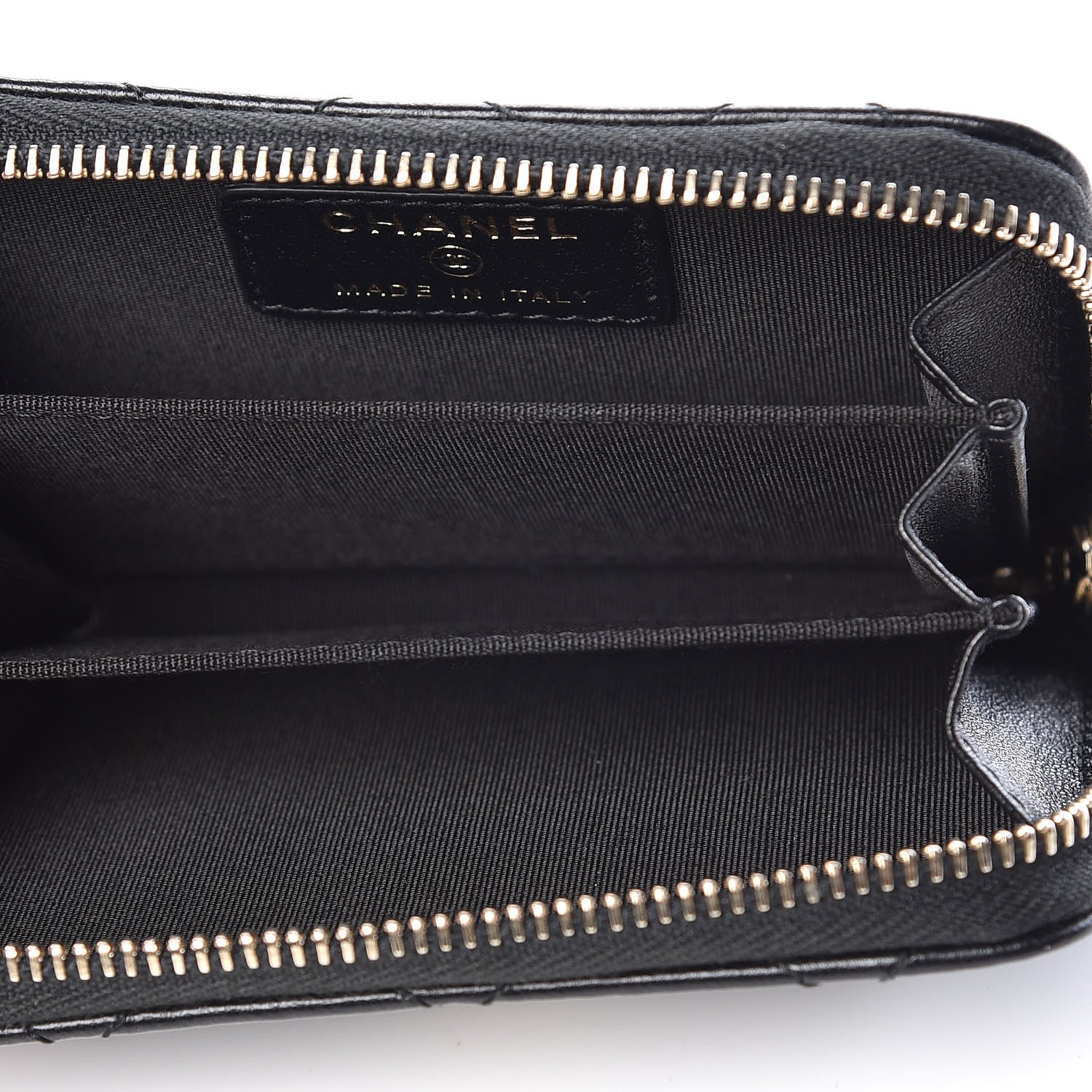 Chanel Lambskin Lucky Charms Zip Coin Purse Black 5 of 8