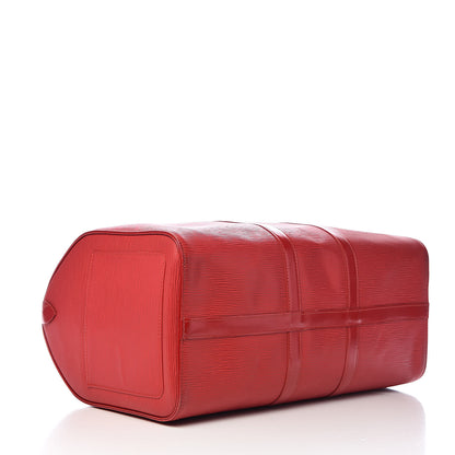 Louis Vuitton Epi Keepall 45 Castillan Red 4 of 17