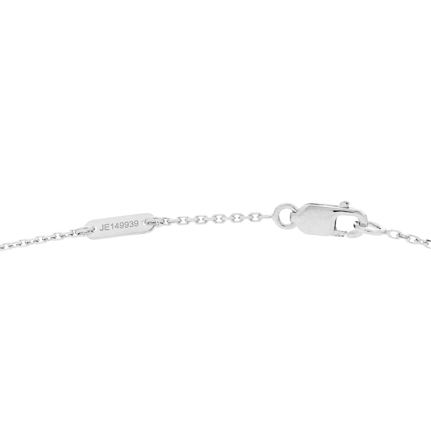 Van Cleef & Arpels 18K White Gold Turquoise Sweet Alhambra Butterfly Pendant Necklace 5 of 6
