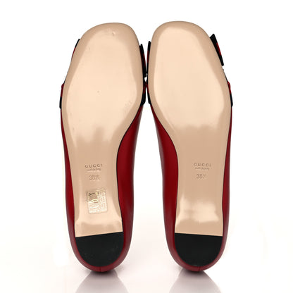 Gucci Calfskin Web Bow Ballerina Flat 38.5 Red 5 of 9