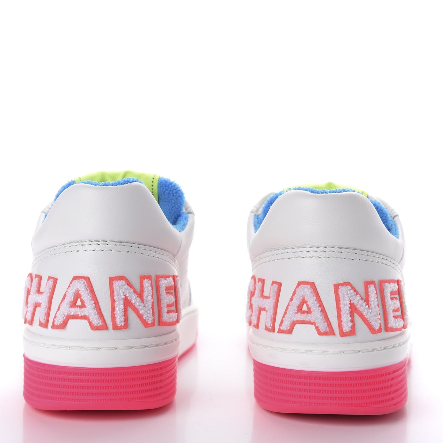 Calfskin Womens Logo Sneakers 36.5 Pink Multicolor
