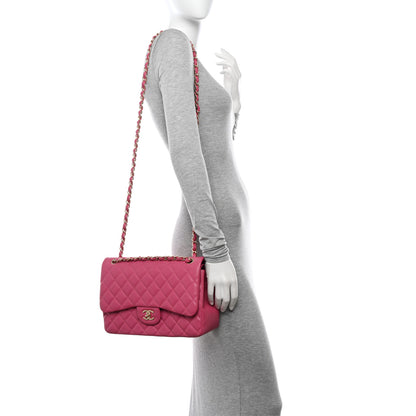 Chanel Lambskin Quilted Jumbo Double Flap Pink 2 of 10