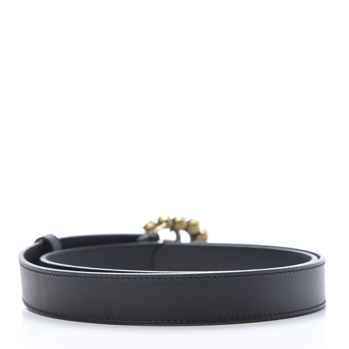 Calfskin Crystal Double G 30mm Belt 85 34 Black