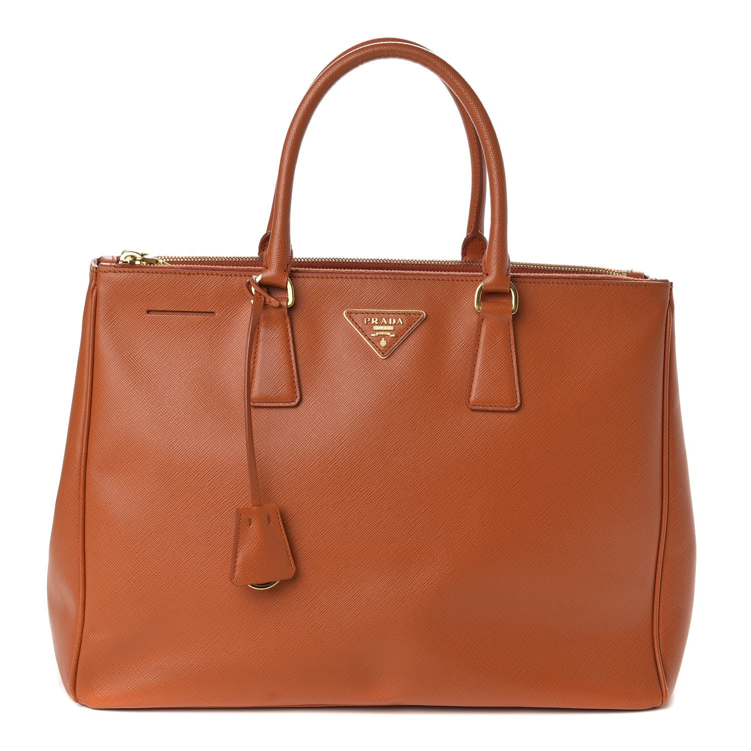 Prada Saffiano Large Galleria Double Zip Tote Papaya 1 of 9