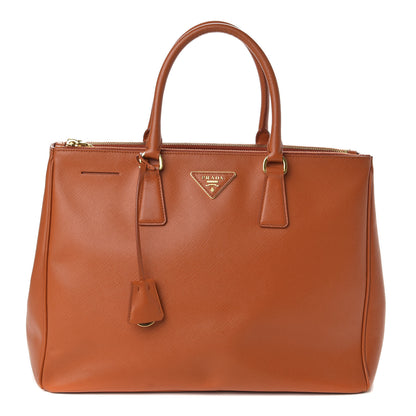 Prada Saffiano Large Galleria Double Zip Tote Papaya 1 of 9
