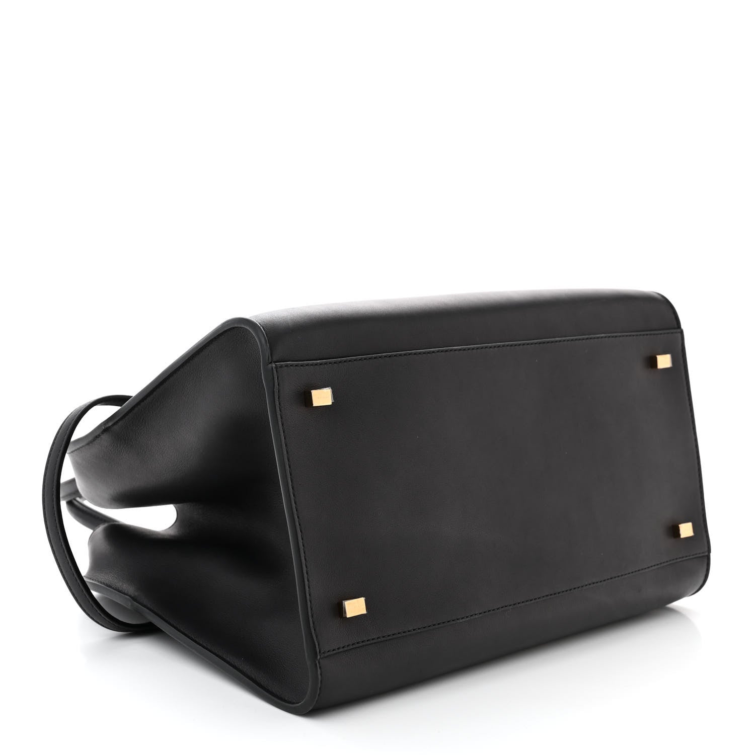 The Row Polished Saddle Calfskin Soft Margaux Belt 12 Black 4 of 9