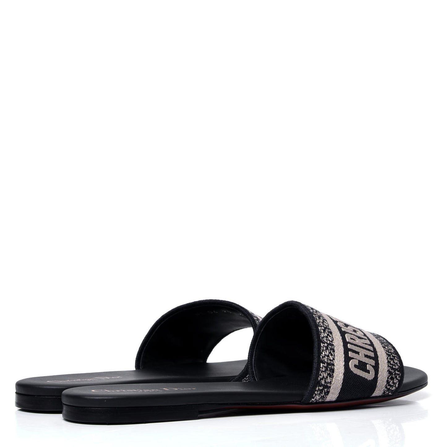 Canvas Embroidered Dway Mules Slide Sandals 39 Deep Blue
